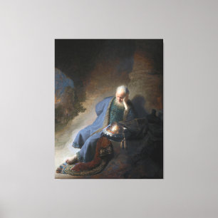 Toile Jeremiah Lamenting sur la chute de Jérusalem, Remb