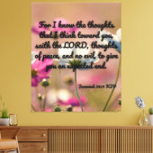 Toile Jérémie 29:11 Bible Verse KJV Pic Wall Art (Insitu(Salon))