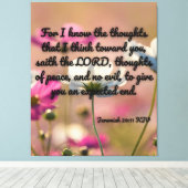 Toile Jérémie 29:11 Bible Verse KJV Pic Wall Art (Insitu (Plancher de Bois))