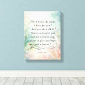 Toile Jérémie 29:11 Image du couplet de la Bible (Insitu (Plancher de Bois))