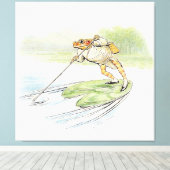 Toile Jeremy Fisher Poteaux sur un Lily Pad (Insitu (Plancher de Bois))