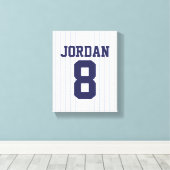 Toile Jersey de baseball avec nom et numéro personnalisé (Insitu (Plancher de Bois))