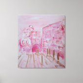 Toile Jerusalem in Pink and Gold canvastavla (Recto)