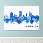 Toile Jérusalem Israel Skyline Blue (Insitu (Plancher de Bois))