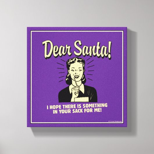 Toile J'espère qu'il y a quelque chose dans ton sac pour (Recto)