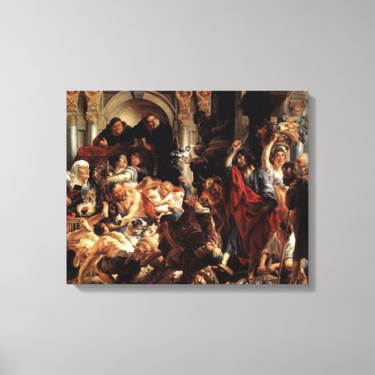 Toile Jésus a chassé les changeurs d'argent du temple (Recto)