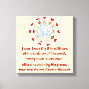 Toile Jésus aime les petits enfants