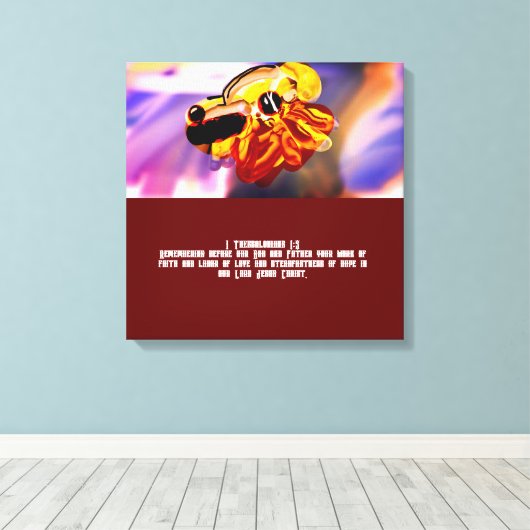 Toile Jésus amour (Insitu (Plancher de Bois))