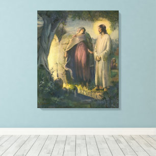Toile Jésus-Christ ressuscité par le tombeau par ML Gree
