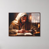 Toile Jésus Écrire dans le Livre de Vie (Recto)