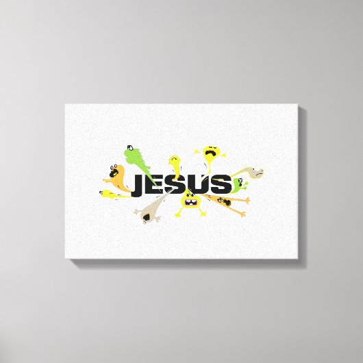 Toile Jésus effrayant (noir) (Recto)