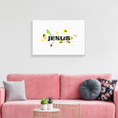 Toile Jésus effrayant (noir) (Insitu(Salon))