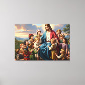 Toile Jésus entouré d'enfants (Recto)
