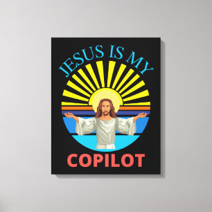 TOILE JÉSUS EST MON COPILOTE