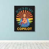 TOILE JÉSUS EST MON COPILOTE (Insitu (Plancher de Bois))