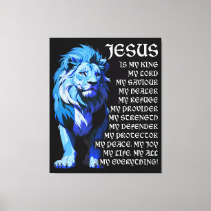 Toile Jésus Est Mon Dieu Mon Roi Mon Seigneur Mon Sauveu