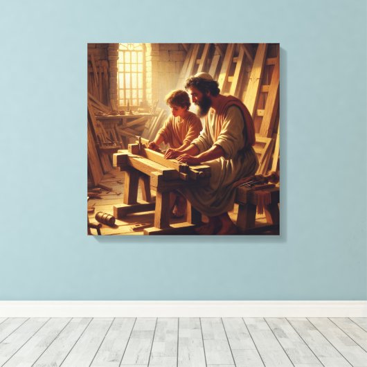 Toile Jésus et Joseph 2 (Insitu (Plancher de Bois))