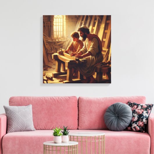 Toile Jésus et Joseph 2 (Insitu(Salon))