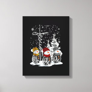 Toile Jésus Faith Hope Love Snowman Red Plaid Xmas For C