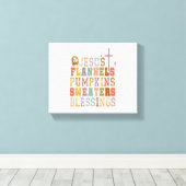 Toile Jesus Flannels Chandails Citrouille Bénédiction (Insitu (Plancher de Bois))