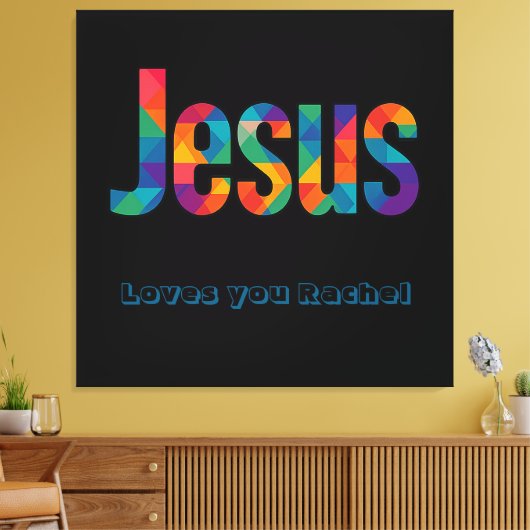Toile Jesus geometric pattern Glossy Poster (Insitu(Salon))