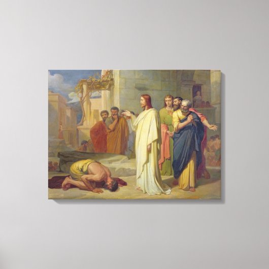 Toile Jésus guérit le Leper, 1864 (Recto)