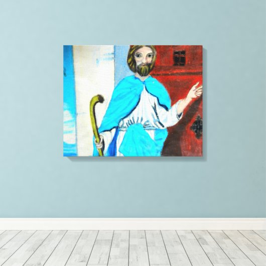 Toile JESUS KNOCKS (Insitu (Plancher de Bois))