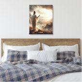 Toile Jésus Lumière éternelle brille la porte du Ciel (Insitu(Chambre))