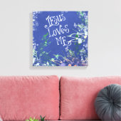 Toile Jésus m'aime avec des notes musicales (Insitu(Salon))