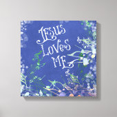 Toile Jésus m'aime avec des notes musicales (Recto)