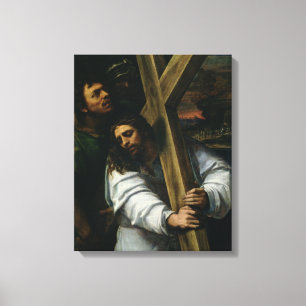 Toile Jésus portant la croix, c.1535 (huile sur le