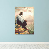 Toile Jésus prie pour Jérusalem (Insitu (Plancher de Bois))