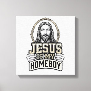 Toile Jésus vintage est mon pote gravé design vectoriel