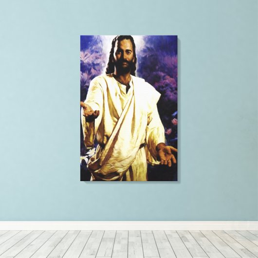 Toile Jésus vous salue (Insitu (Plancher de Bois))