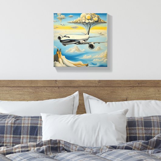 Toile Jeter à travers le ciel : Voyages en avion (Insitu(Chambre))