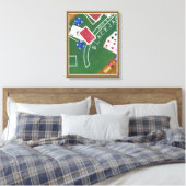Toile Jeu de Blackjack avec chips par Chariklia Zarris (Insitu(Chambre))