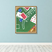 Toile Jeu de Blackjack avec chips par Chariklia Zarris (Insitu (Plancher de Bois))