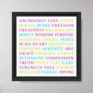 Toile Jeu de mots positifs