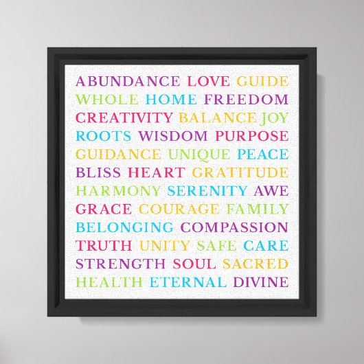 Toile Jeu de mots positifs (Recto)