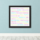 Toile Jeu de mots positifs (Insitu (Plancher de Bois))