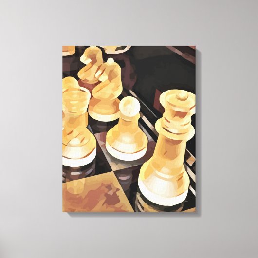 Toile Jeu d'échecs Art Abstrait original (Recto)