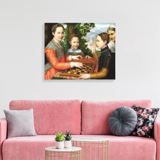 Toile Jeu d'échecs par Sofonisba Anguissola - Vers 1555 (Insitu(Salon))