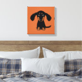 Toile Jeune Dachshund à Poil Long (Insitu(Chambre))