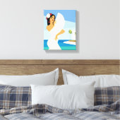 Toile Jeune dame espagnole posant avec ventilateur sur l (Insitu(Chambre))