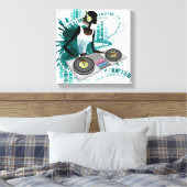 Toile Jeune femme Dj Utiliser le Tourne-disque dans la d (Insitu(Chambre))