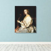 Toile Jeune femme jouant une Viola da Gamba (Insitu (Plancher de Bois))