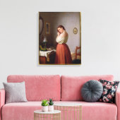 Toile Jeune femme qui la porte les cheveux (Insitu(Salon))