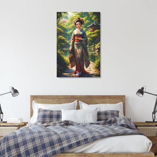 Toile Jeune fille du jardin vert (Insitu(Chambre))