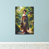 Toile Jeune fille du jardin vert (Insitu (Plancher de Bois))
