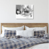 Toile Jeune garçon habillé en cowboy avec jouets (Insitu(Chambre))